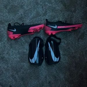 Nike cleats and shinguards